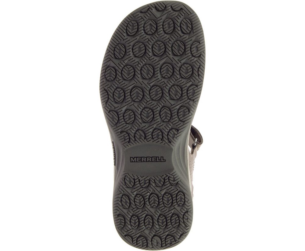 Merrell Sandals Brown - Tideriser Luna Convert Leather - Womens 10SOJQFAE